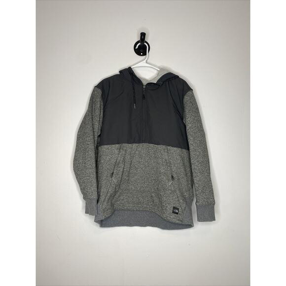 The North Face Womens Gray Long Sleeve Quarter-Zip Pullover Hoodie Size XL - Picture 1 of 3